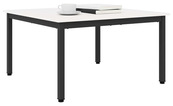 Dohányzóasztal Fehér 80 x 80 x 45 cm Tömör fenyőfa