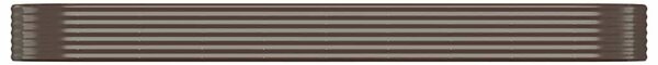 Barna horganyzott acél kerti magaságyás 396x100x36 cm