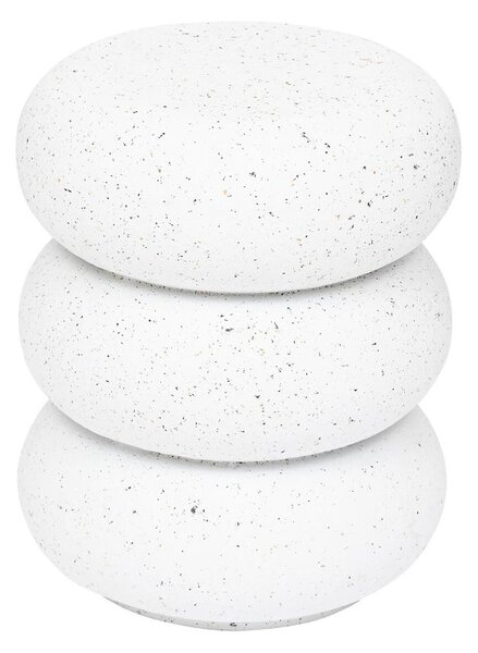 Lerakóasztal, organikus forma, terrazzo, fehér - RONDELLE