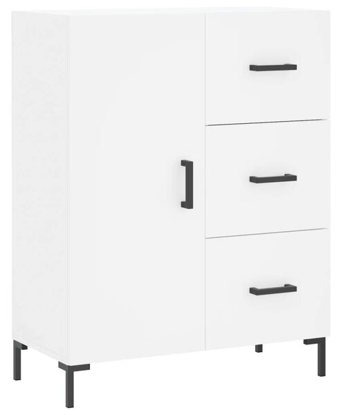 VIDAXL Fehér Fa Tálalószekrény - 3 Fiók, 69,5x34x90 cm