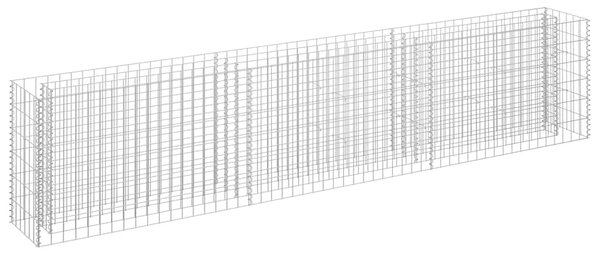 Horganyzott acél gabion magaságyás 270 x 30 x 60 cm