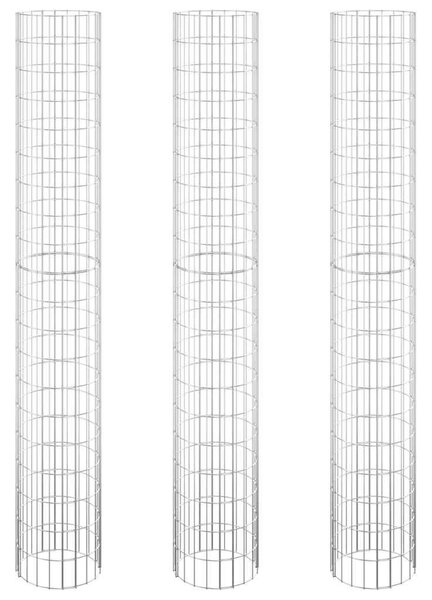 3 db kör alakú horganyzott acél gabion magaságyás Ø30 x 200 cm