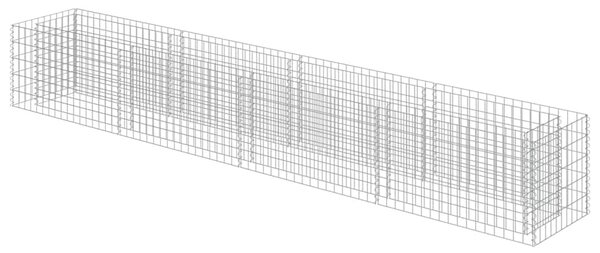 Horganyzott acél gabion magaságyás 360 x 50 x 50 cm