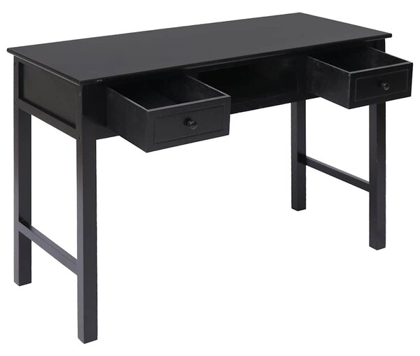 Fekete fa íróasztal 110 x 45 x 76 cm