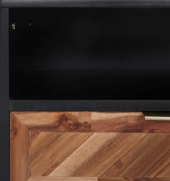 Tömör akácfa és MDF TV-szekrény 100 x 35 x 45 cm