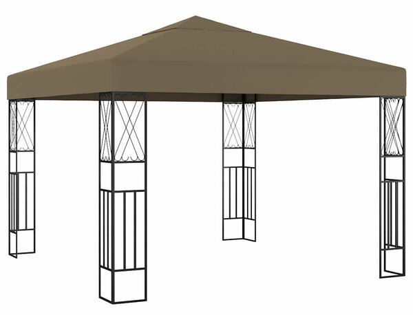 Tópszínű szövet pavilon LED fényfüzérrel 3 x 3 m