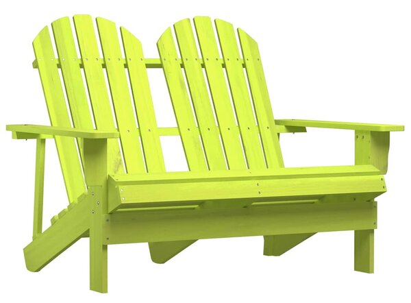Kétszemélyes zöld tömör fenyőfa kerti adirondack szék