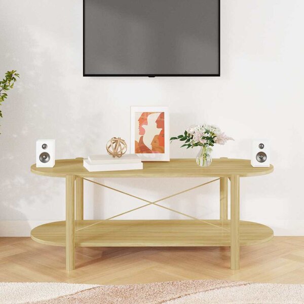 Szerelt fa dohányzóasztal 110 x 48 x 40 cm