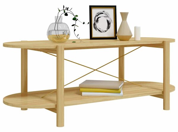Szerelt fa dohányzóasztal 110 x 48 x 40 cm