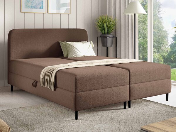 FUBU ágyneműtartós boxspiring ágy 120x200 - barna