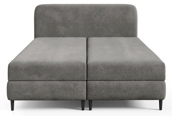 FUBU ágyneműtartós boxspiring ágy 180x200 - sötétszürke