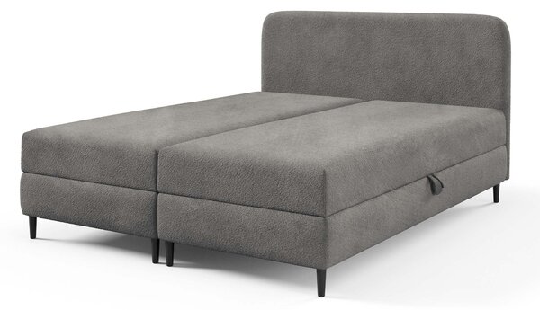 FUBU ágyneműtartós boxspiring ágy 180x200 - sötétszürke