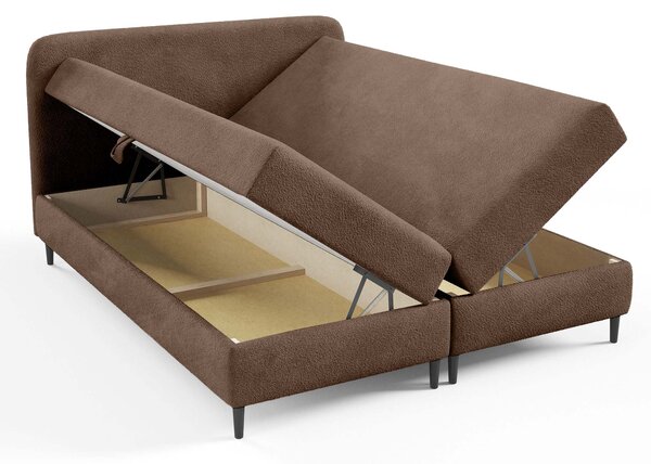 FUBU ágyneműtartós boxspiring ágy 120x200 - barna