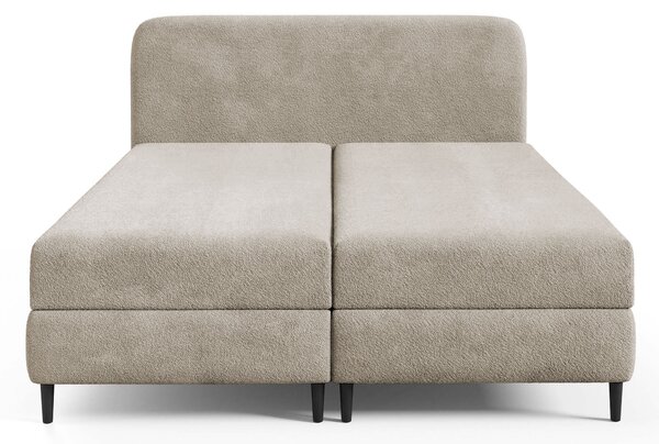 FUBU ágyneműtartós boxspiring ágy 160x200 - bézs