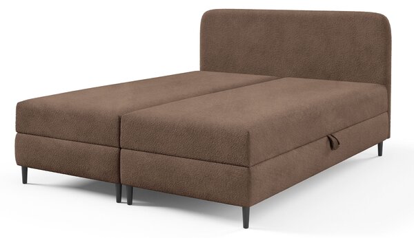 FUBU ágyneműtartós boxspiring ágy 120x200 - barna
