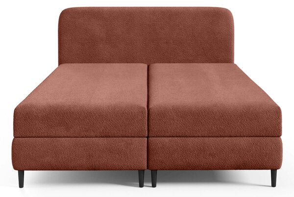 FUBU ágyneműtartós boxspiring ágy 120x200 - téglavörös