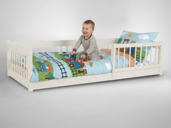 Wilsondo LESZANKA gyerek fa montessori ágy 80x180 - kasmír