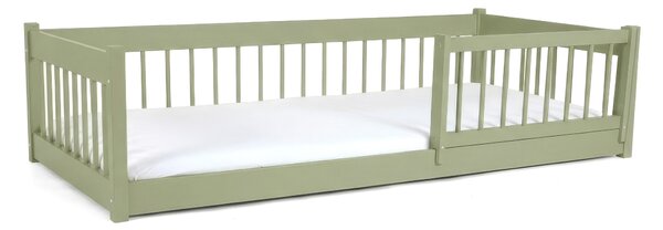 Wilsondo LESZANKA gyerek fa montessori ágy 80x180 - olivazöld