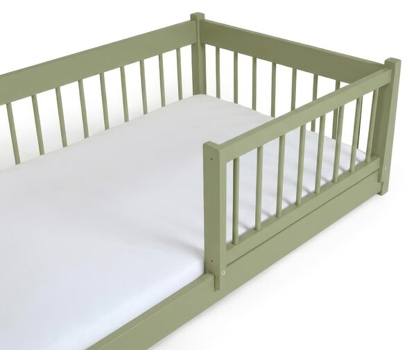 Wilsondo LESZANKA gyerek fa montessori ágy 80x180 - olivazöld