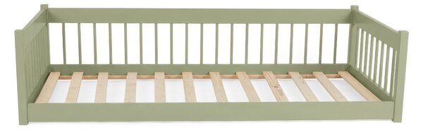 Wilsondo LESZANKA gyerek fa montessori ágy 80x180 - olivazöld