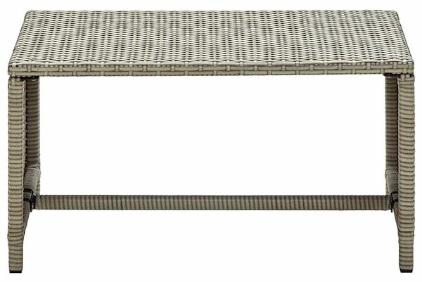 Bézs polyrattan dohányzóasztal 70 x 40 x 38 cm