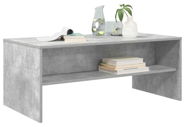 Dohányzóasztal Beton Szürke 100 x 50 x 40 cm Szerelt Fa