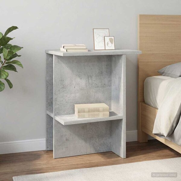 Dohányzóasztal 2 db Betonszürke 40 x 30 x 49 cm Szerelt Fa