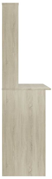 Sonoma-tölgy forgácslap íróasztal polcokkal 110 x 45 x 157 cm