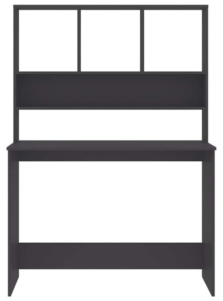 Szürke forgácslap íróasztal polcokkal 110 x 45 x 157 cm