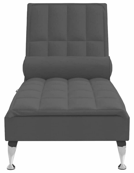 VidaXL Masszírozó Díván - Fekete Szövet - 138cm