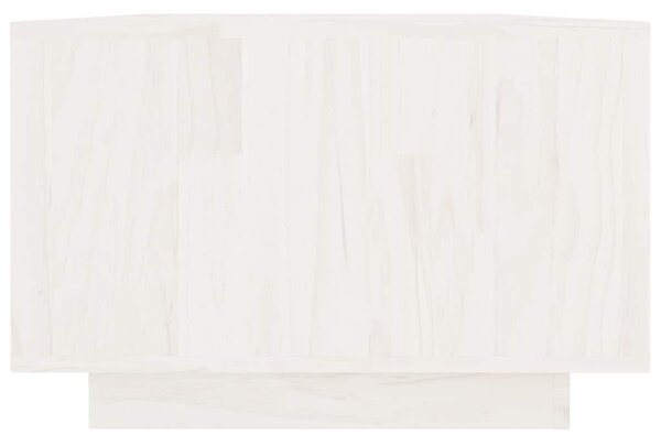 Fehér tömör fenyőfa dohányzóasztal 110 x 50 x 33,5 cm