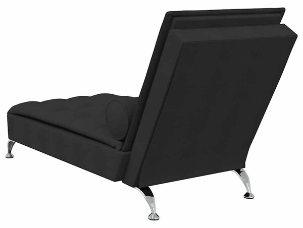 VidaXL Masszírozó Díván - Fekete Szövet - 138cm