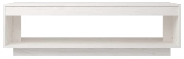 Fehér tömör fenyőfa dohányzóasztal 110 x 50 x 33,5 cm