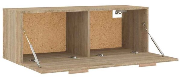 Sonoma tölgy színű szerelt fa faliszekrény 100 x 36,5 x 35 cm
