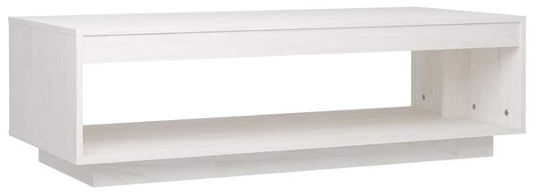 Fehér tömör fenyőfa dohányzóasztal 110 x 50 x 33,5 cm