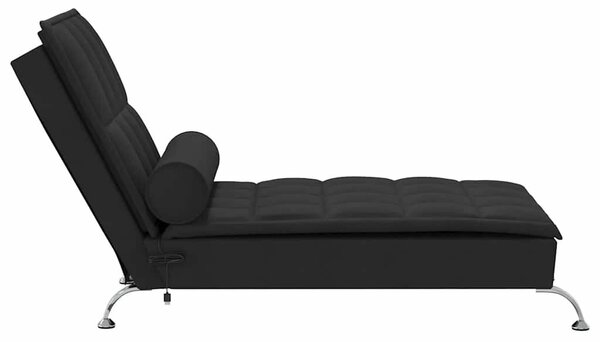 VidaXL Masszírozó Díván - Fekete Szövet - 138cm