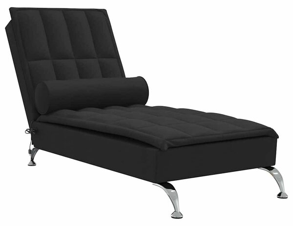 VidaXL Masszírozó Díván - Fekete Szövet - 138cm