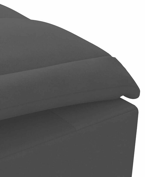 VidaXL Masszírozó Díván - Fekete Szövet - 138cm