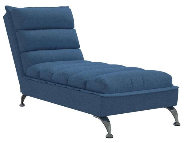 VidaXL Kék Chaise Longue - Szövet - 133,5cm