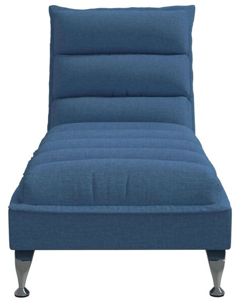 VidaXL Kék Chaise Longue - Szövet - 133,5cm