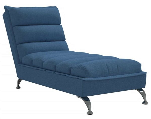 VidaXL Kék Chaise Longue - Szövet - 133,5cm