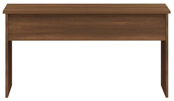 Barna tölgyszínű szerelt fa dohányzóasztal 102x50,5x52,5 cm