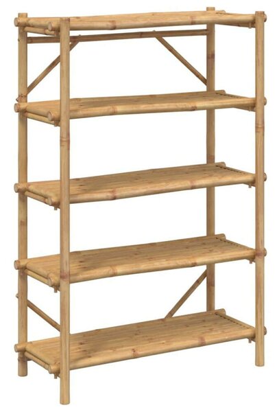 Bambusz Polcrendszer - 5 Polc - 100x40x150 cm