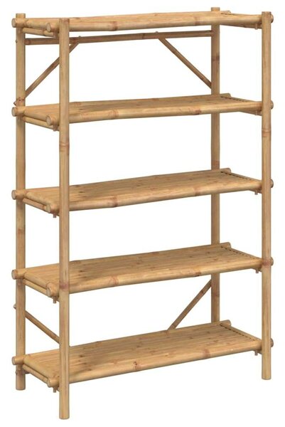 Bambusz Polcrendszer - 5 Polc - 100x40x150 cm