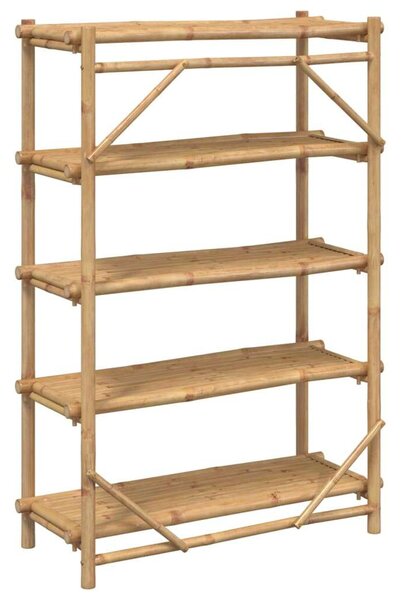 Bambusz Polcrendszer - 5 Polc - 100x40x150 cm