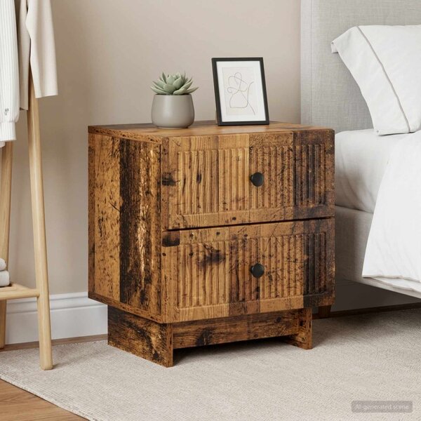 Éjjeliszekrény 2 db Antik Fa 43 x 34,5 x 47,5 cm Szerelt Fa