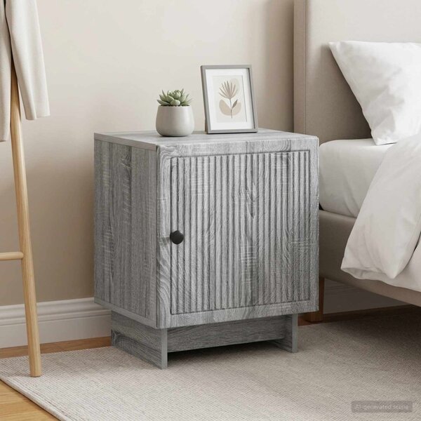 Éjjeliszekrény 2 db Szürke Sonoma 43 x 34,5 x 50 cm Szerelt Fa