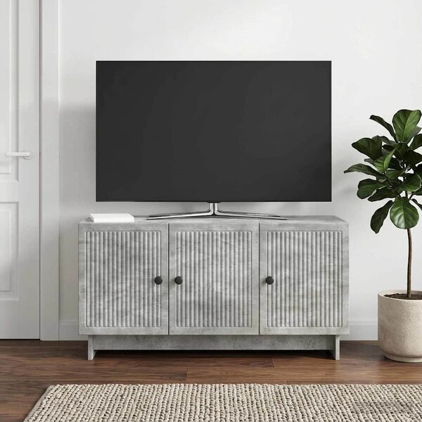 TV szekrény 99 x 34,5 x 50 cm Betonszürke Szerelt Fa