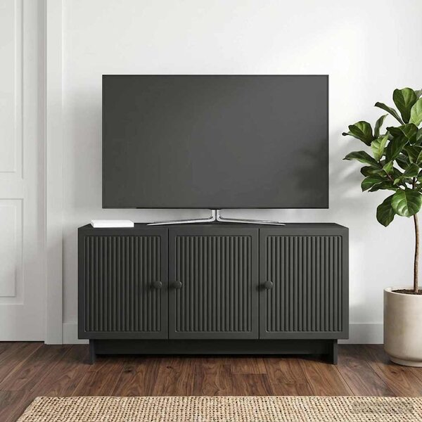 TV szekrény 99 x 34,5 x 50 cm Fekete Szerelt Fa