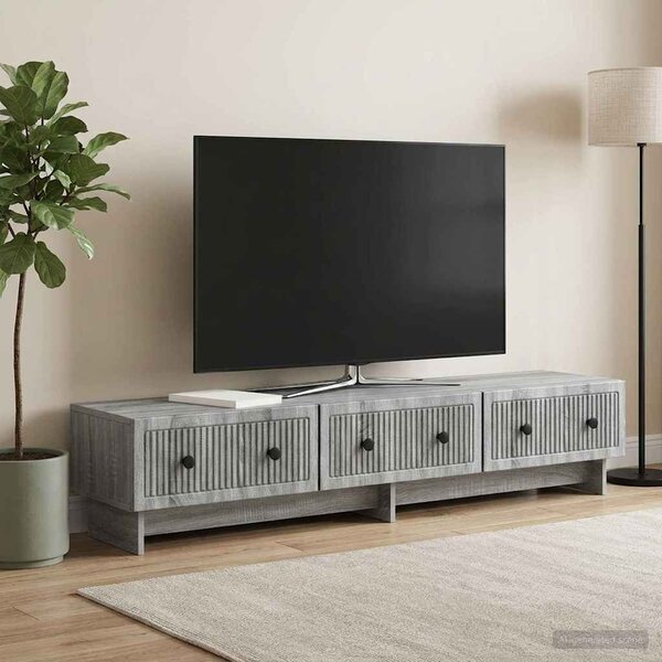 TV szekrény 147 x 34,5 x 30 cm Szürke Sonoma Szerelt Fa